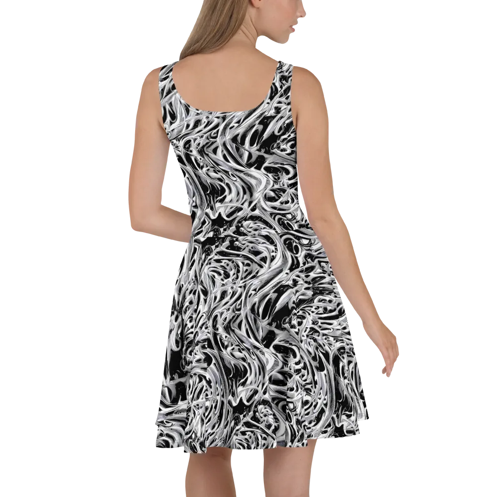Silver Shadows on Skater Dress — Back