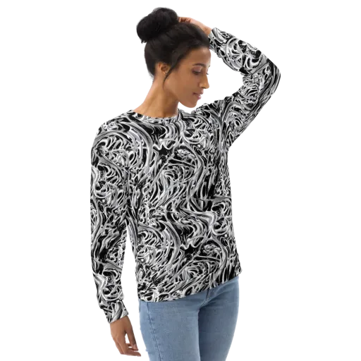 Silver Shadows on a Sweatshirt