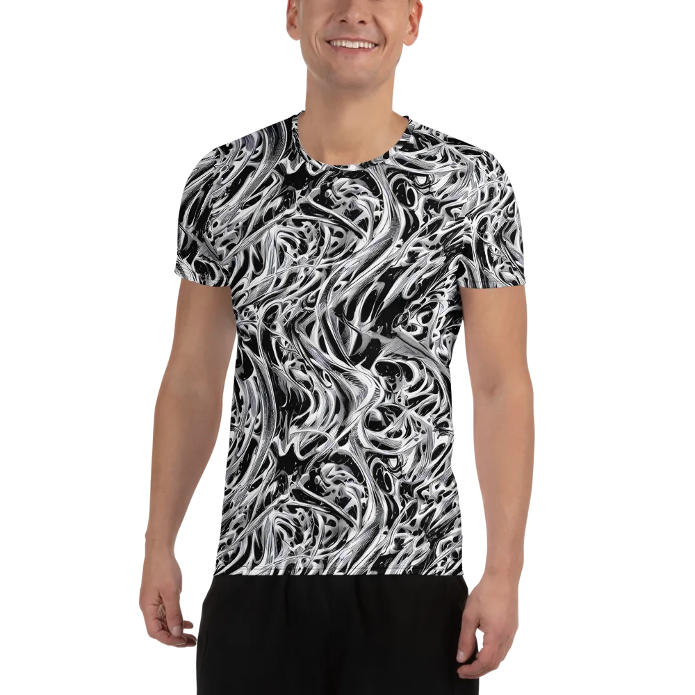 Silver Shadows on Men's Athletic T-Shirt — Front