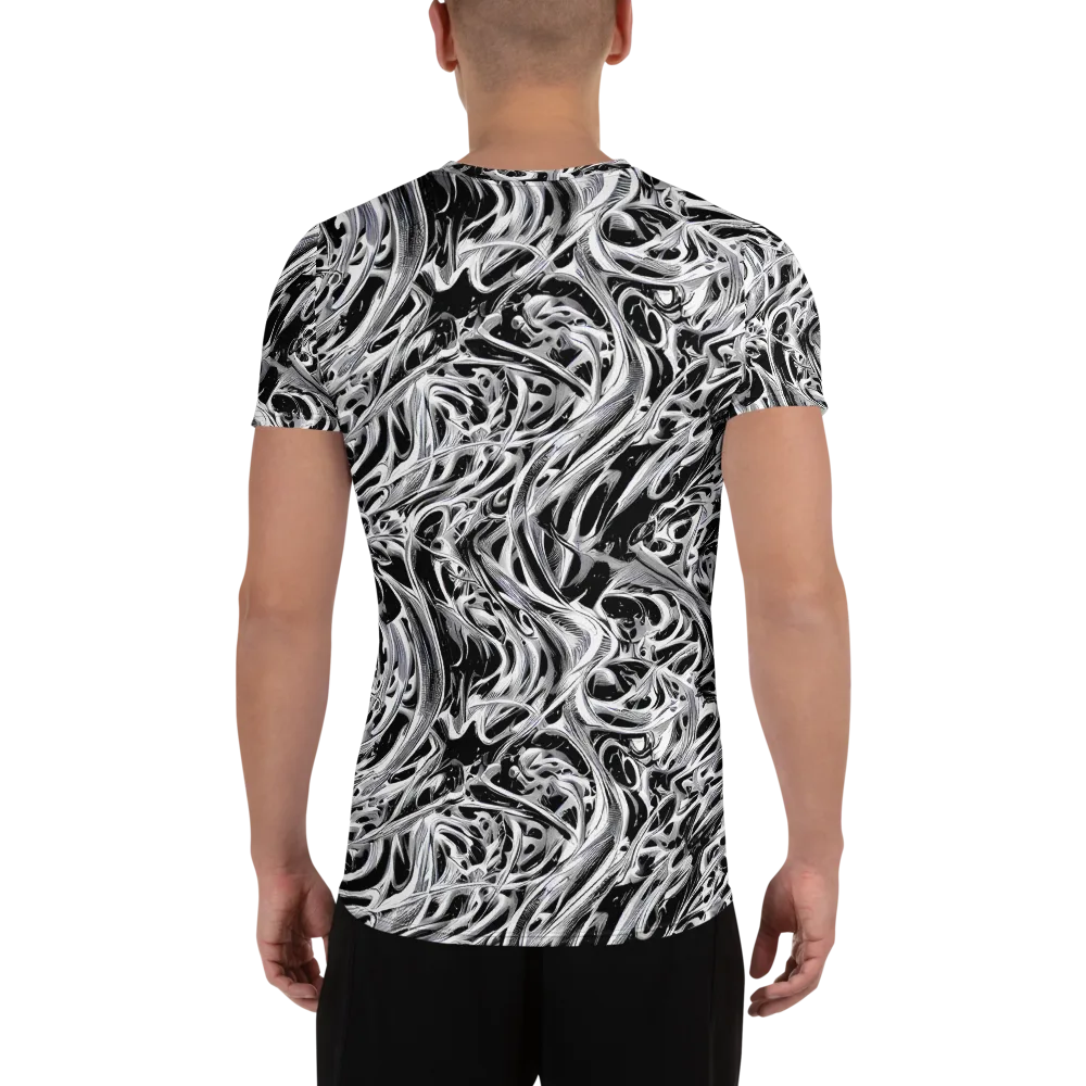 Silver Shadows on Men's Athletic T-Shirt — Back