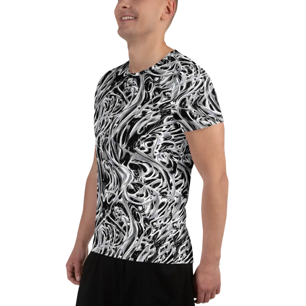 Silver Shadows on Men's Athletic T-Shirt — Left