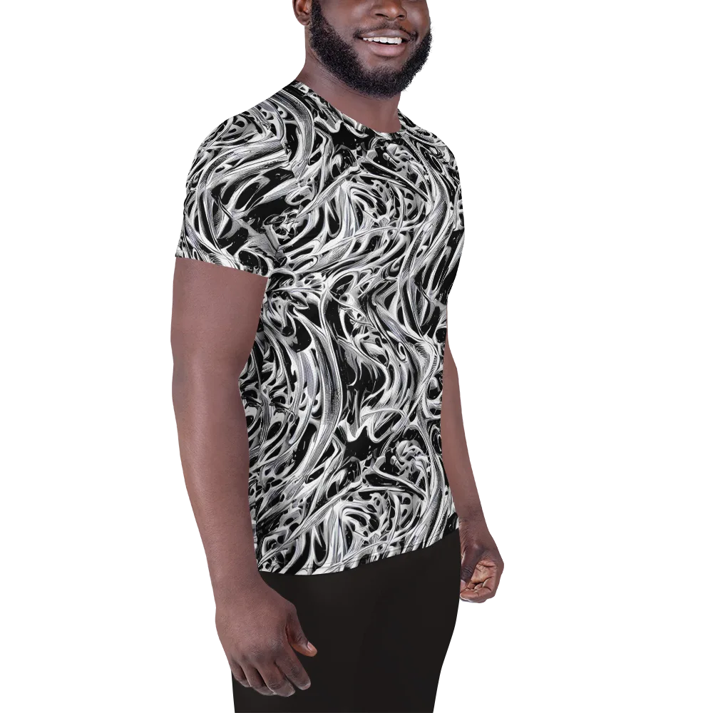 Silver Shadows on Men's Athletic T-Shirt — Right