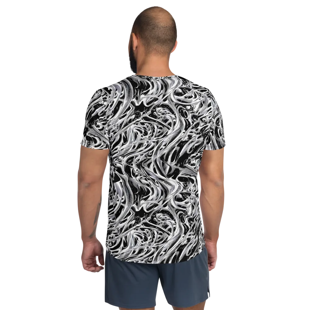Silver Shadows on Men's Athletic T-Shirt — Back