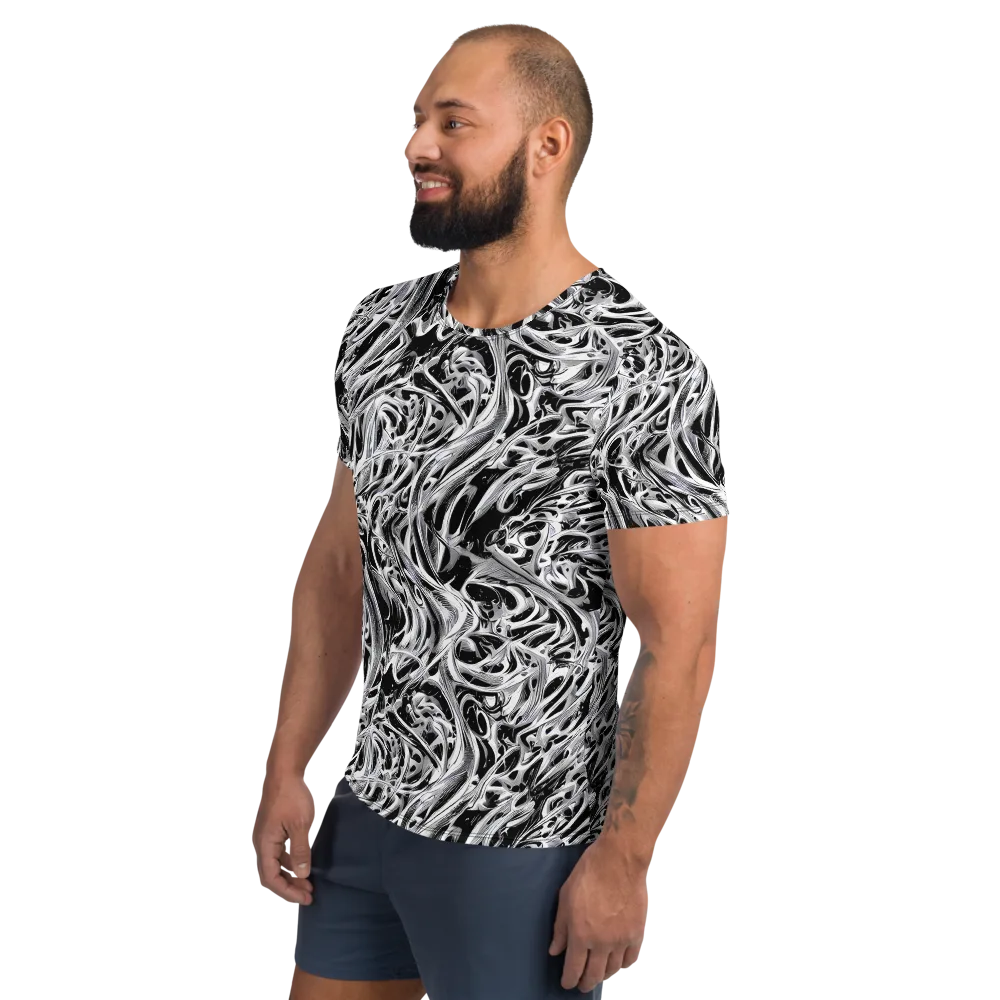 Silver Shadows on Men's Athletic T-Shirt — Left