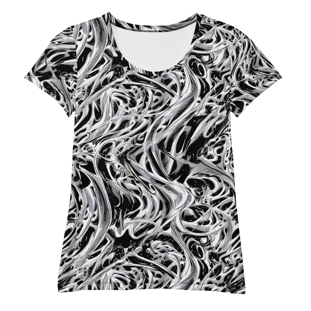 Silver Shadows on Women's Athletic T-Shirt — Front