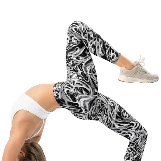 Silver Shadows on a Leggings