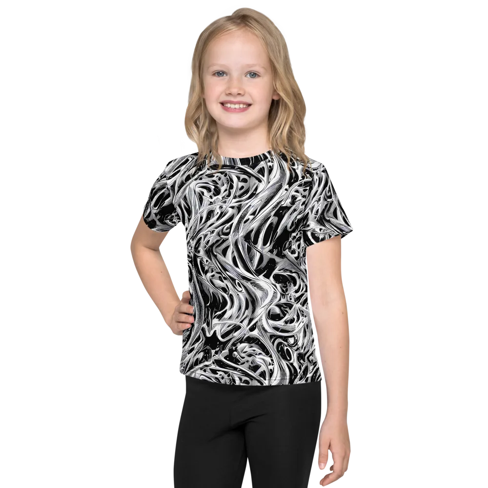 Silver Shadows on Kids Crew Neck T-Shirt — Front