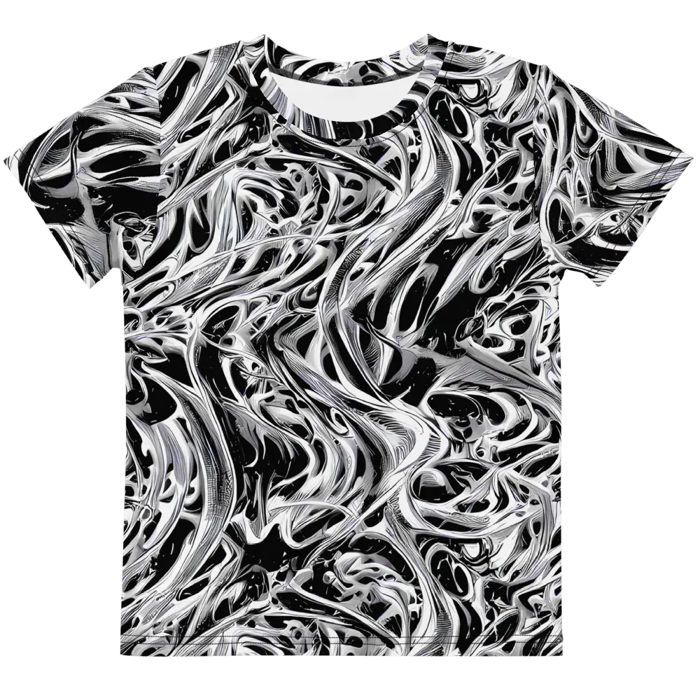 Silver Shadows on Kids Crew Neck T-Shirt — Front