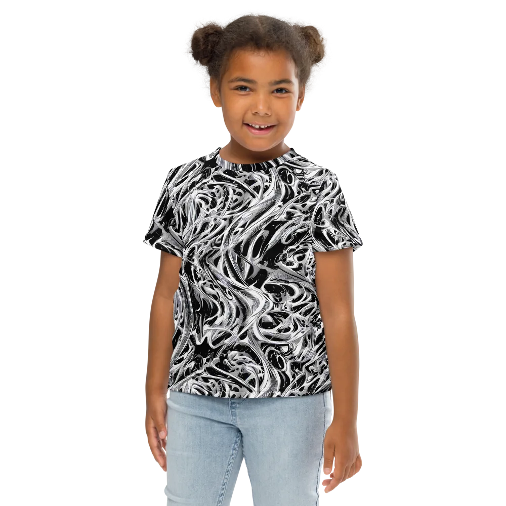 Silver Shadows on Kids Crew Neck T-Shirt — Front