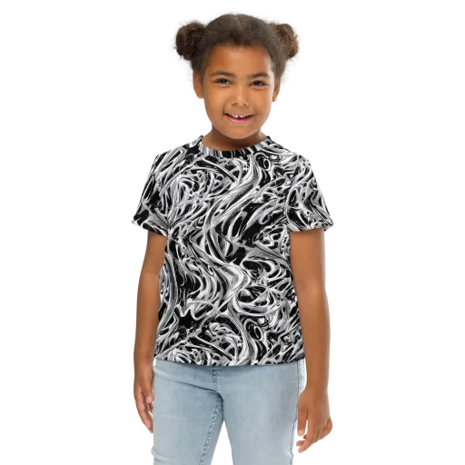 Silver Shadows on a Kids Crew Neck T-Shirt