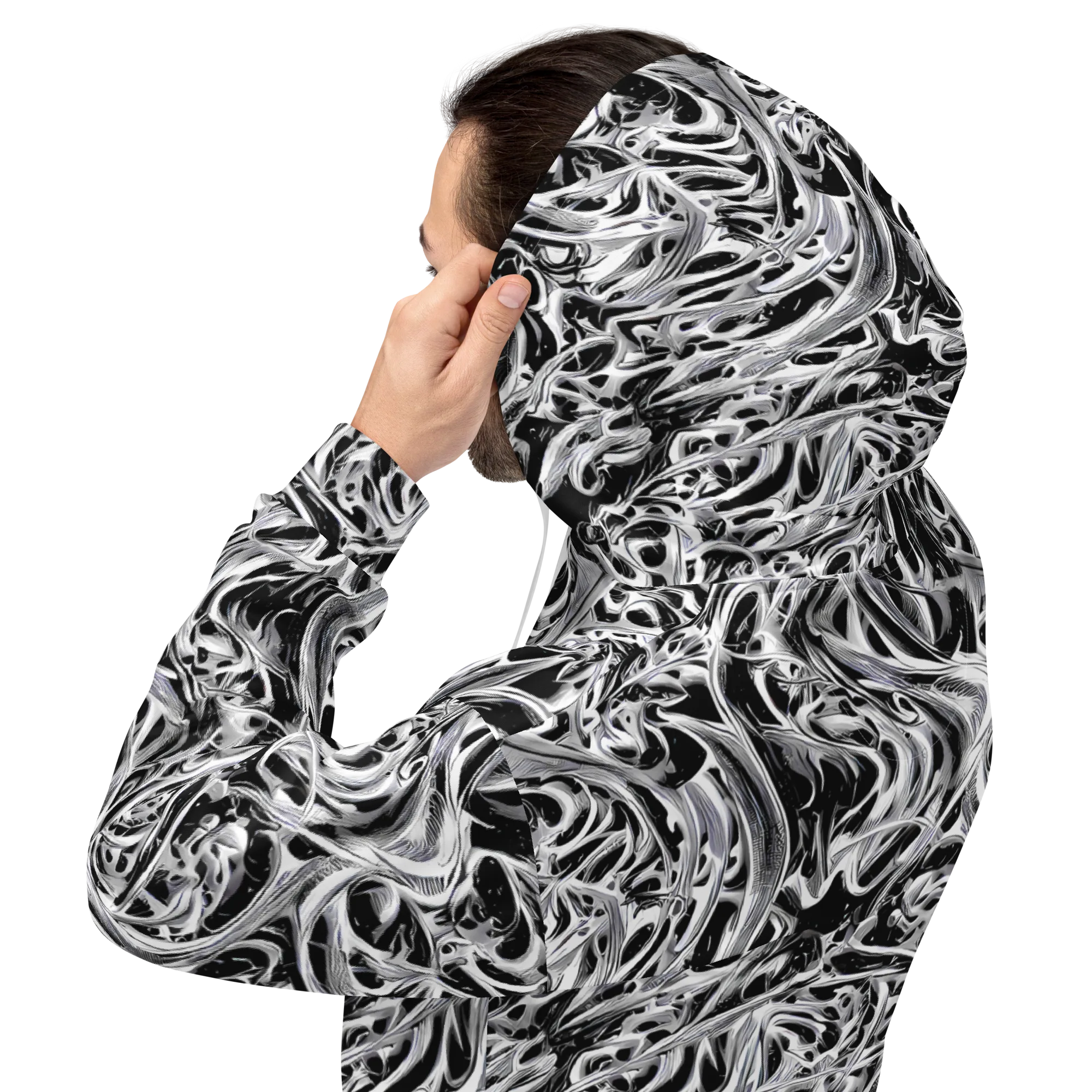 Silver Shadows on Hoodie — Back