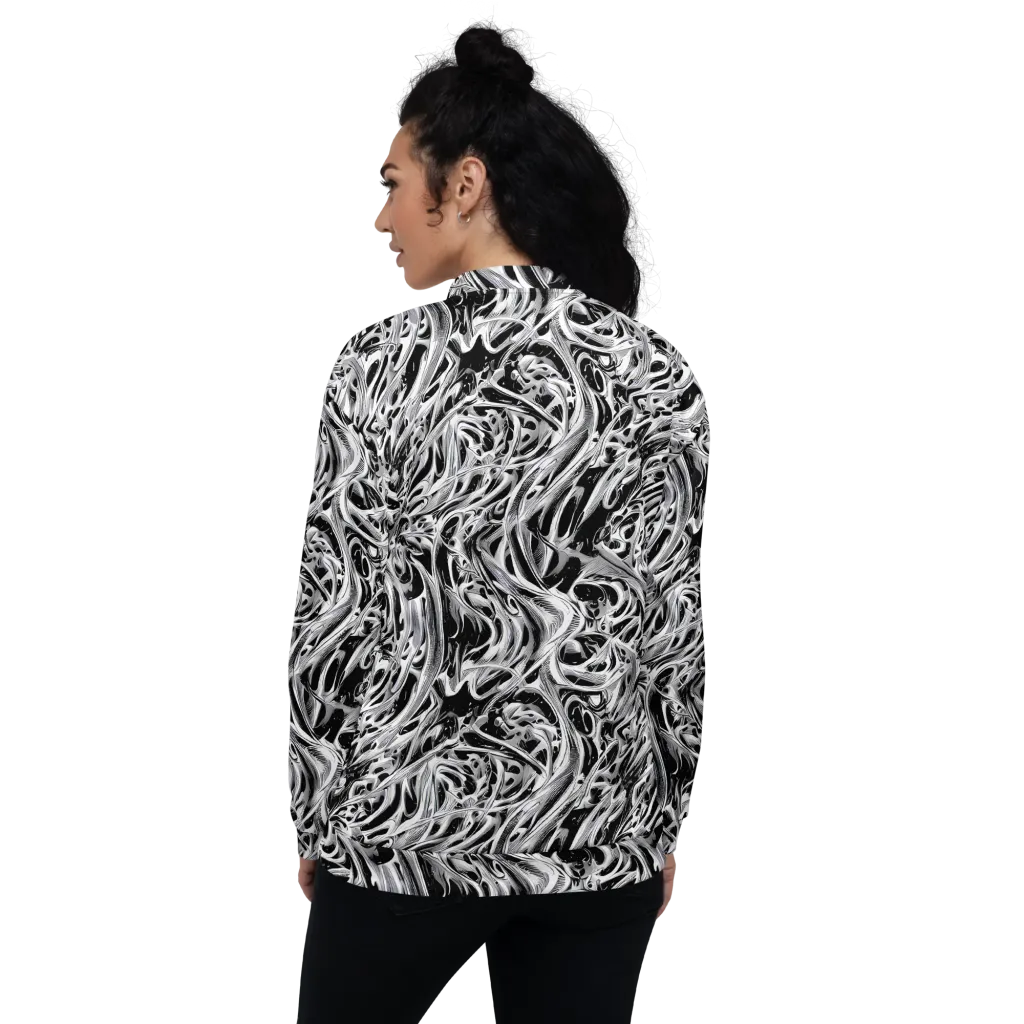 Silver Shadows on Bomber Jacket — Back