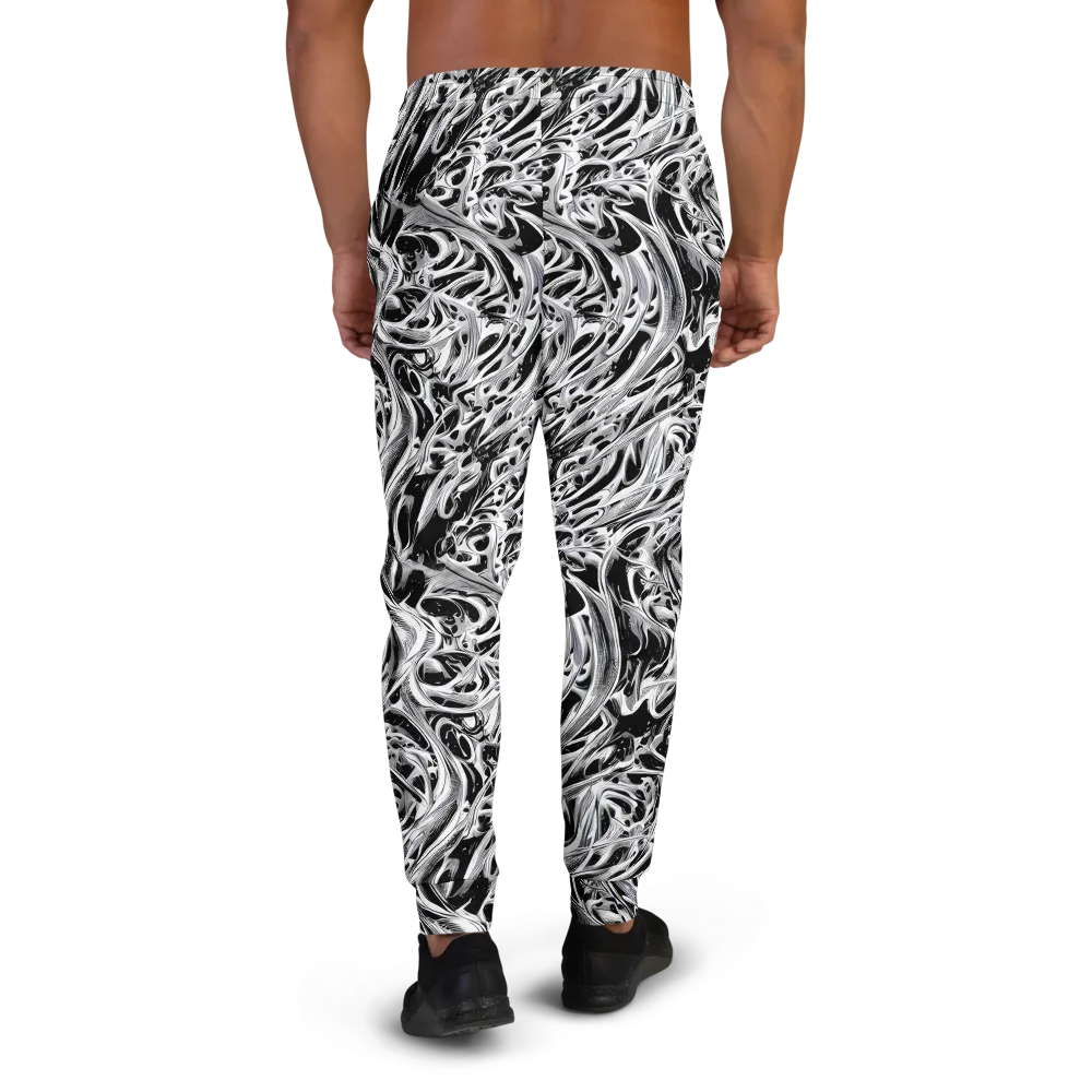 Silver Shadows on Men's Joggers — Back