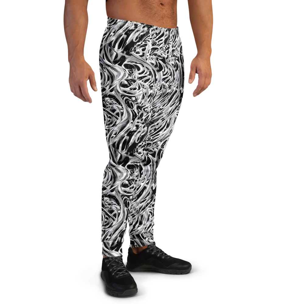Silver Shadows on Men's Joggers — Right