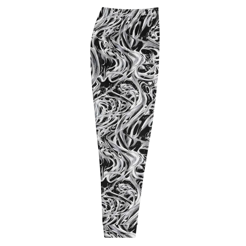 Silver Shadows on Men's Joggers — Right
