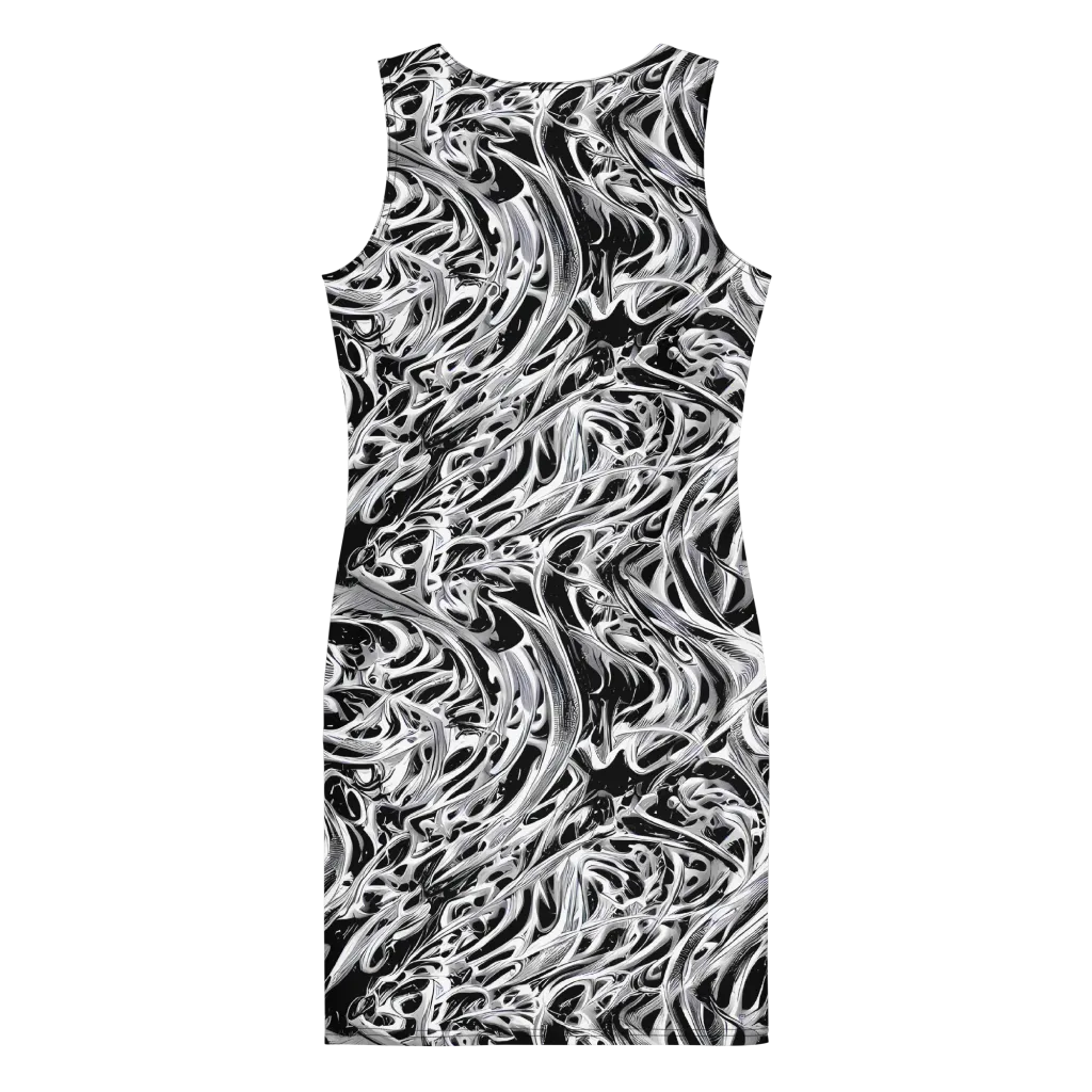 Silver Shadows on Bodycon Dress — Back
