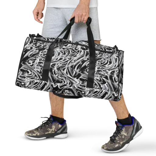 Silver Shadows on a Duffle Bag