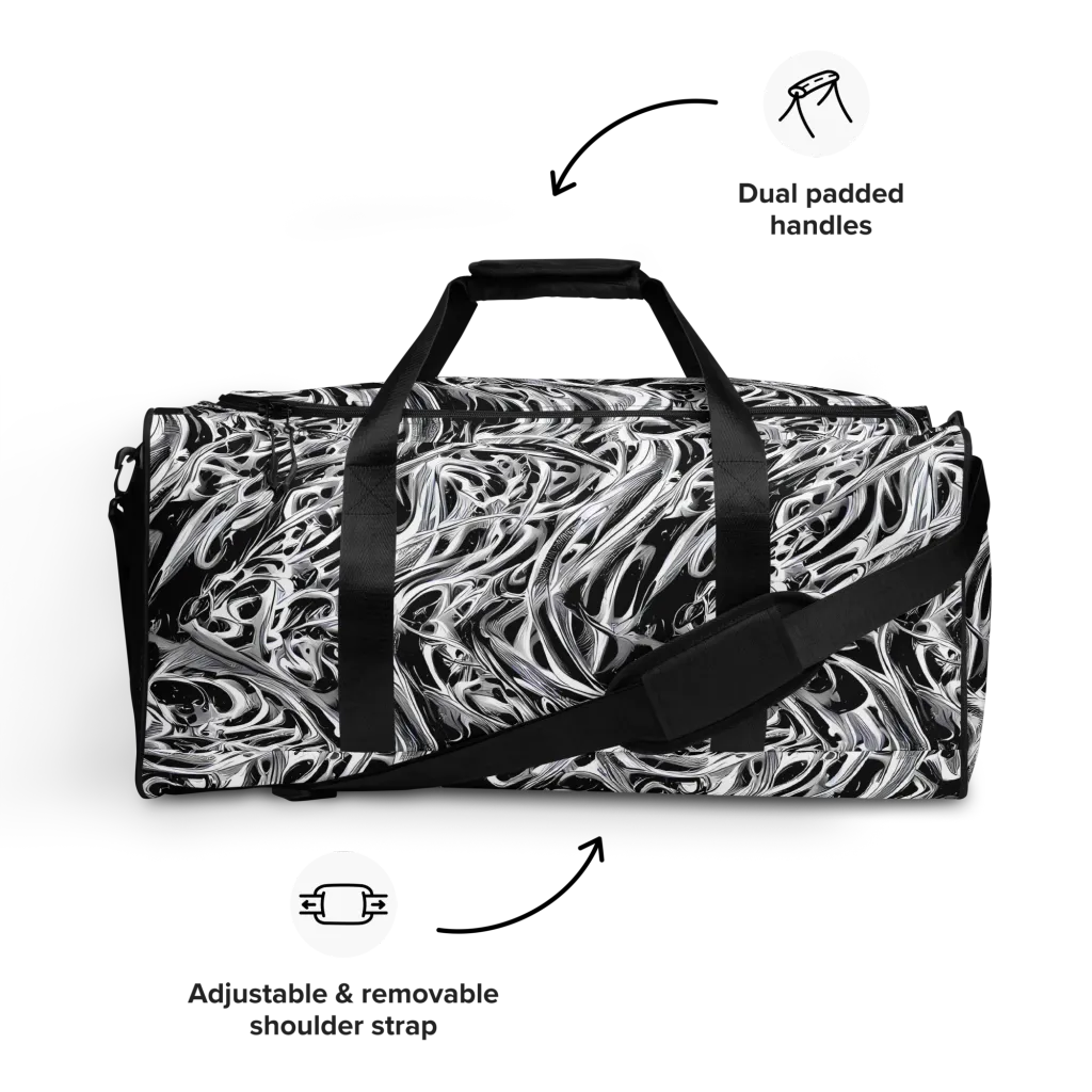 Silver Shadows on Duffle Bag — Front