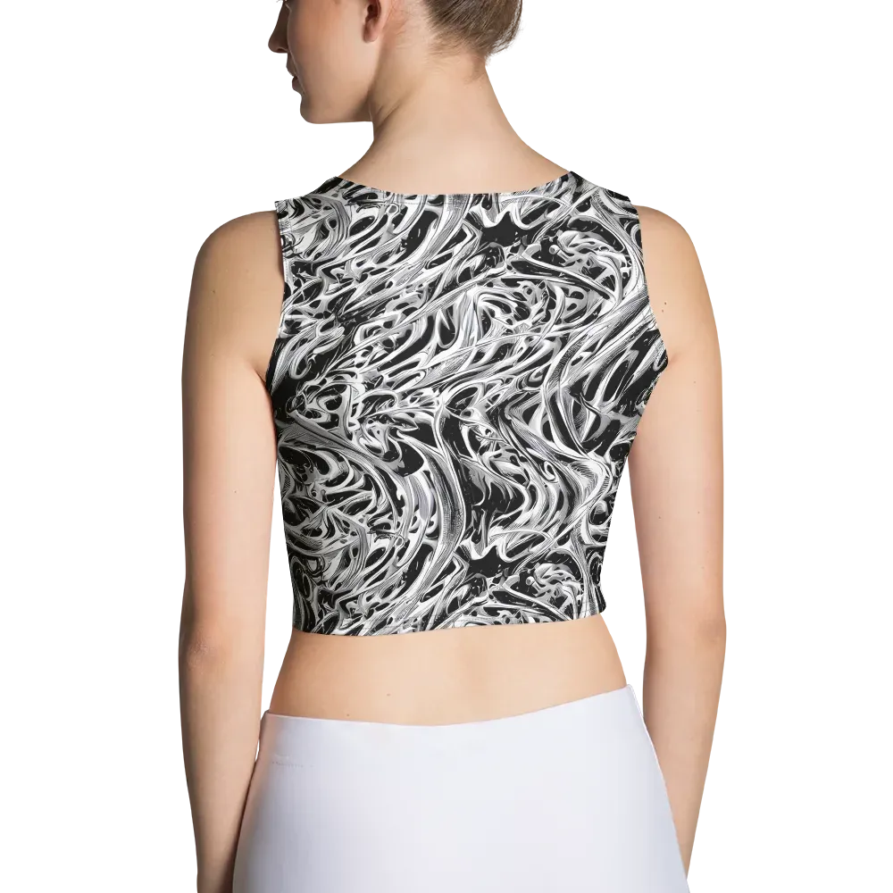 Silver Shadows on Crop Top — Back