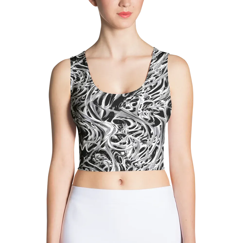 Silver Shadows on Crop Top — Front