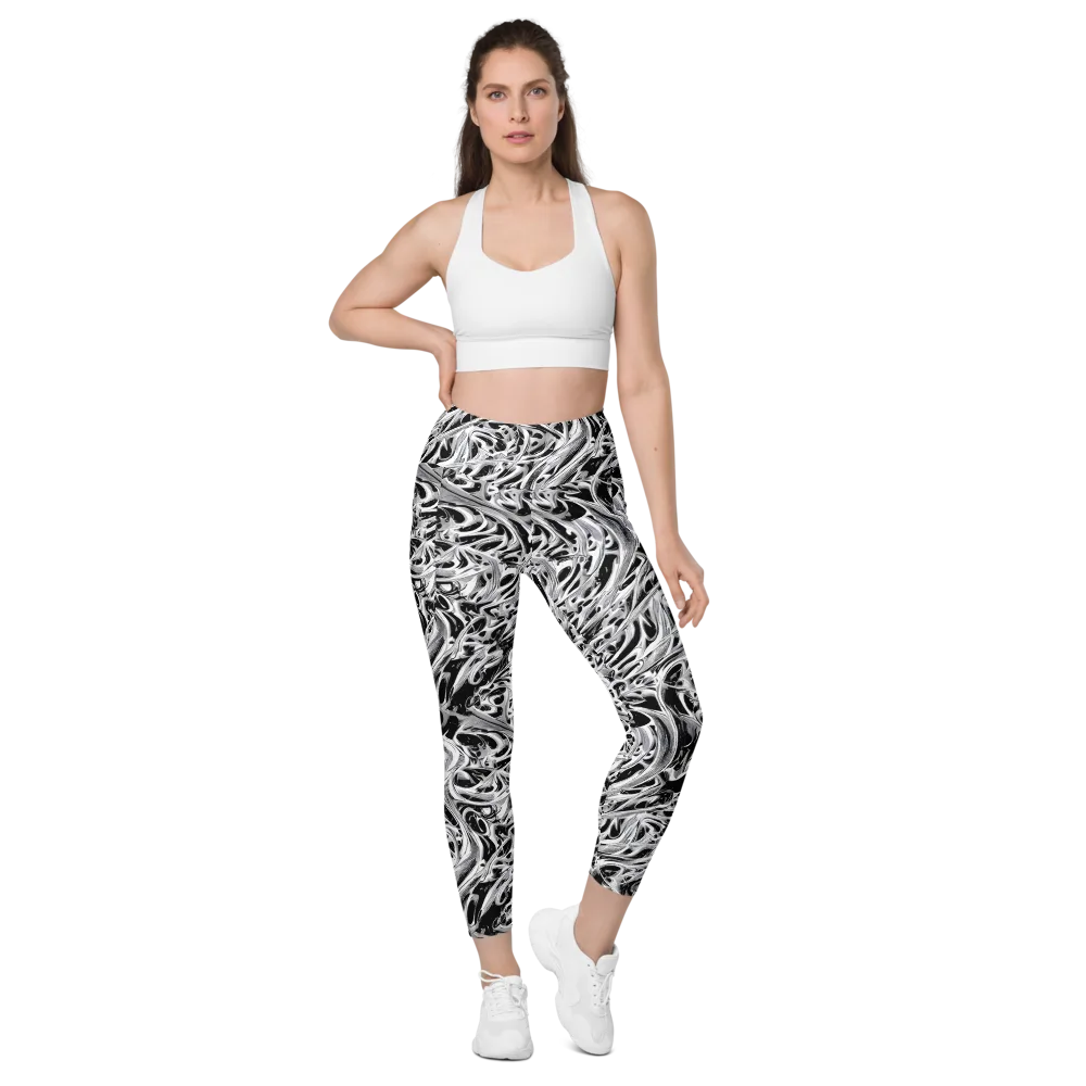 Silver Shadows on Leggings with Pockets — Front