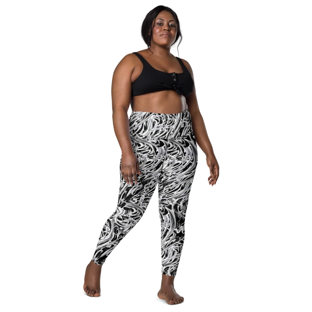 Silver Shadows on Leggings with Pockets — Front