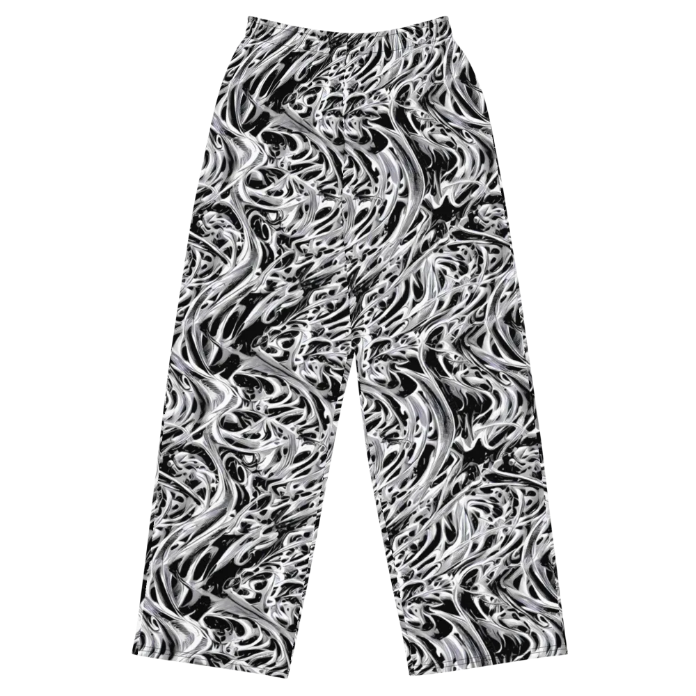 Silver Shadows on Wide-Leg Pants — Front