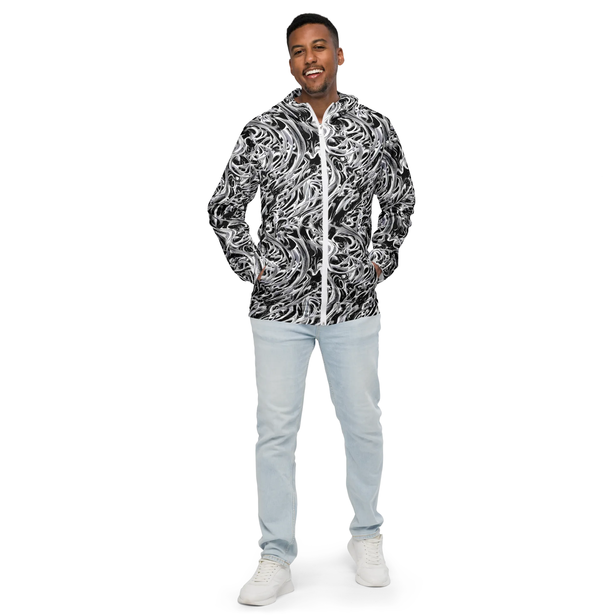 Silver Shadows on Men's Windbreaker — Front