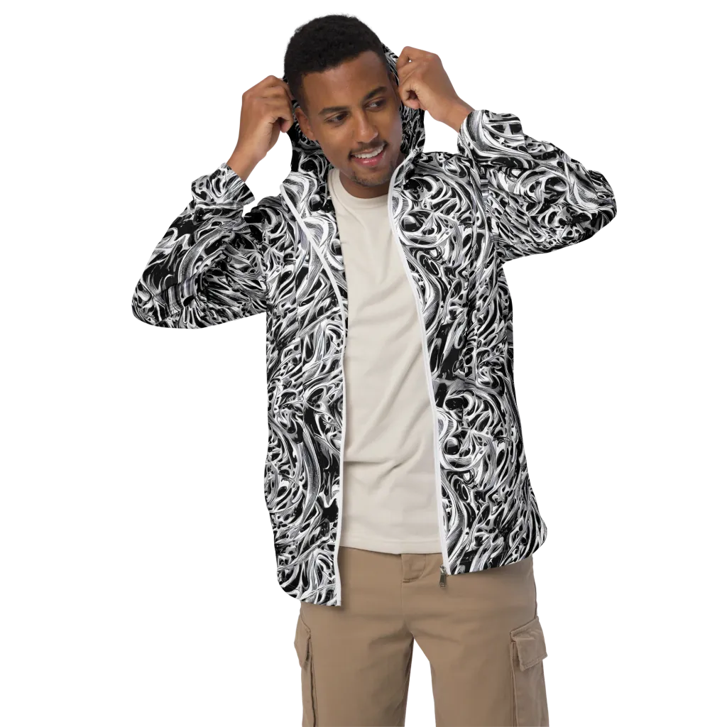 Silver Shadows on Men's Windbreaker — Front