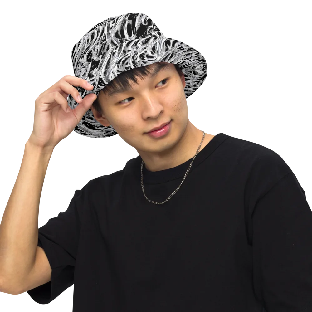 Silver Shadows on Reversible Bucket Hat — Front Inside