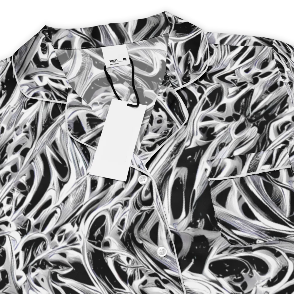 Silver Shadows on Women's Short Sleeve Pajama Top — Product details