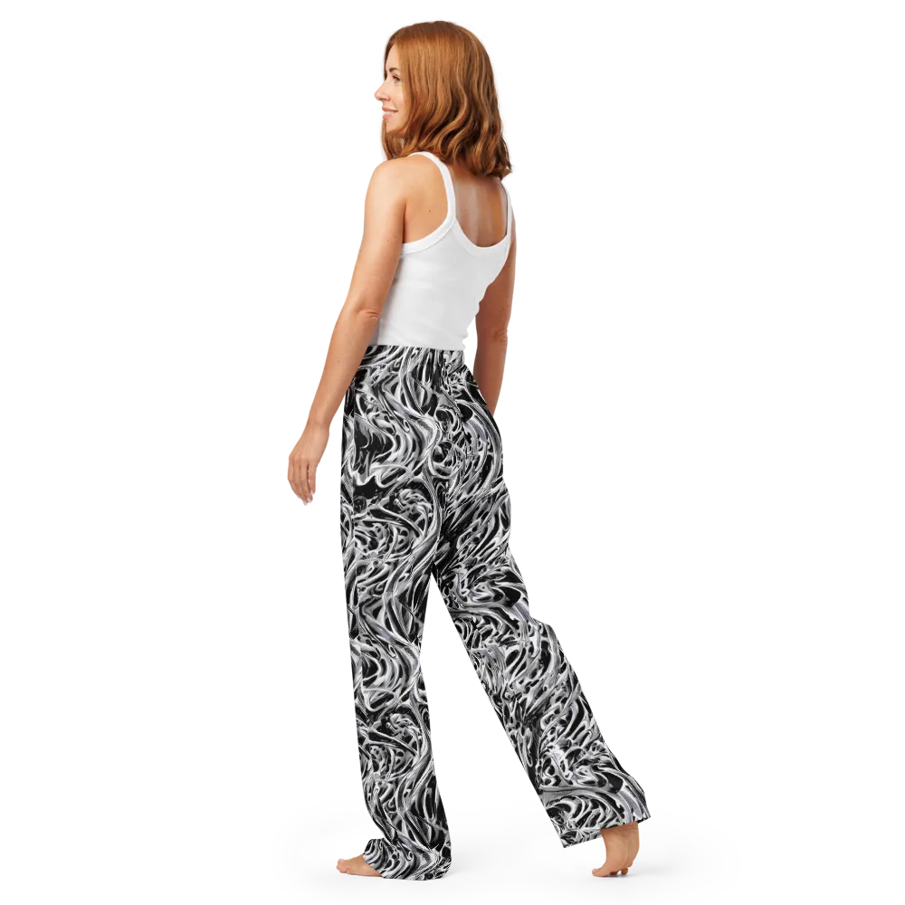 Silver Shadows on Women's Pajama Pants — Back