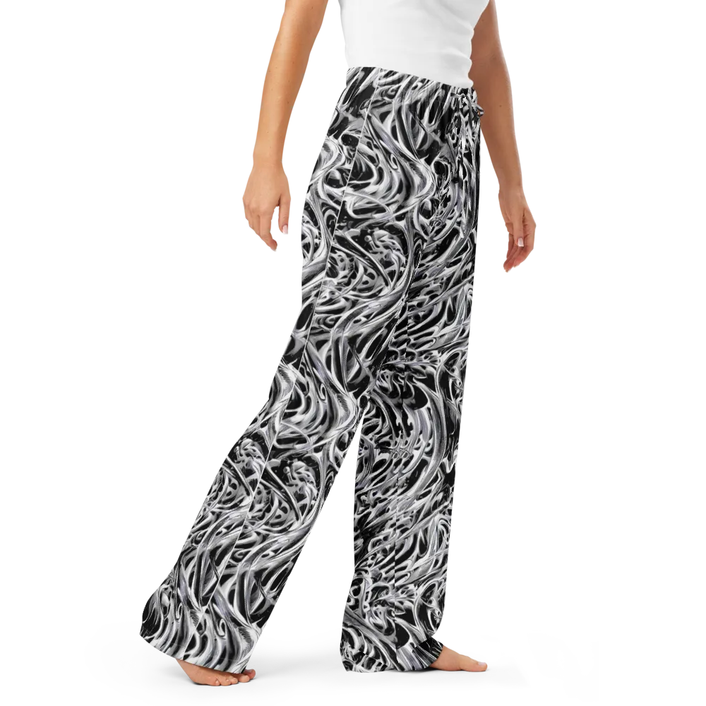 Silver Shadows on Women's Pajama Pants — Right Front