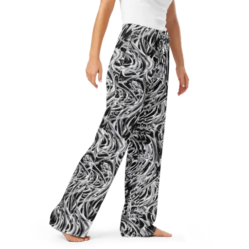 Silver Shadows on a Women's Pajama Pants