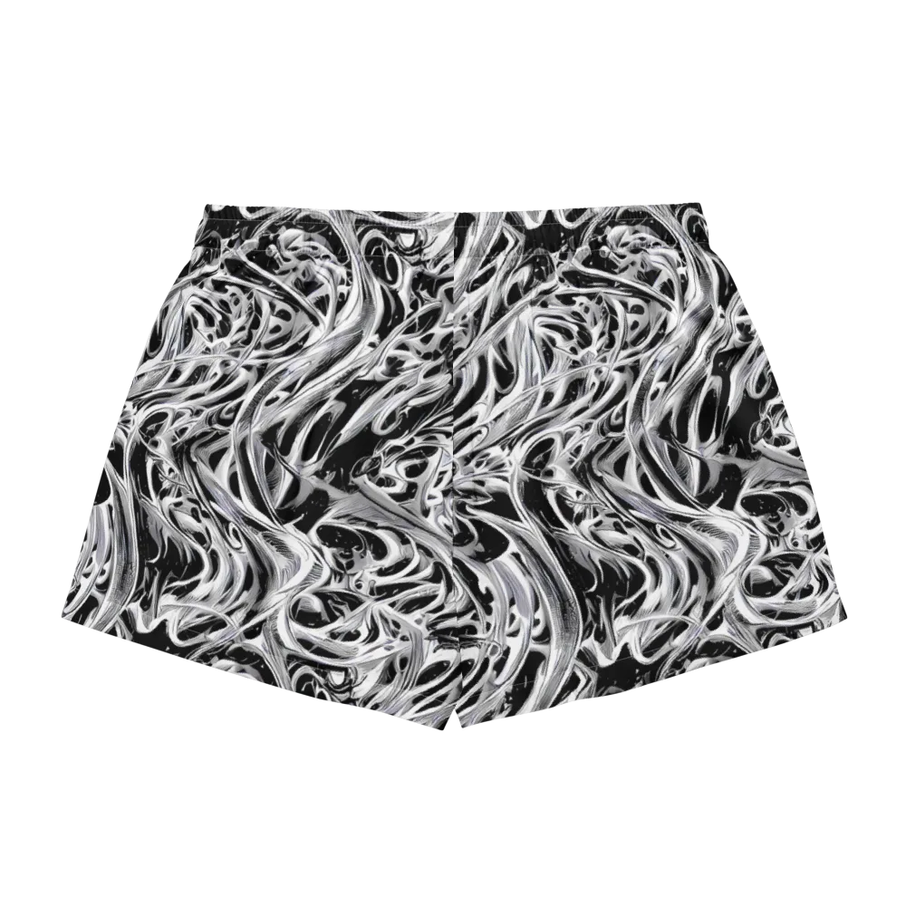 Silver Shadows on Women's Pajama Shorts — Back