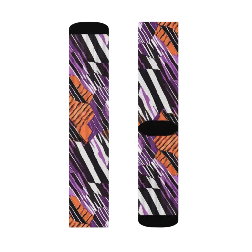 Electric Tigerstripe on a Socks