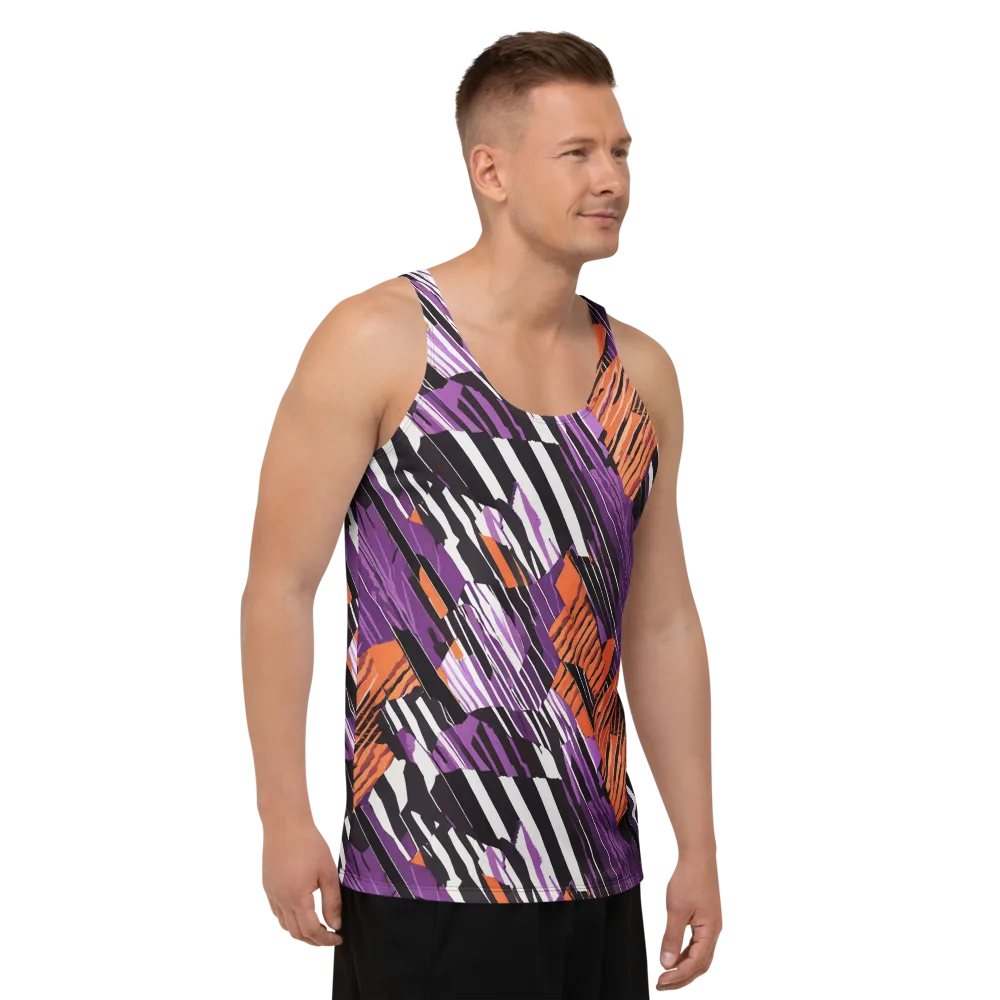Electric Tigerstripe on Men's Tank Top — Right Front