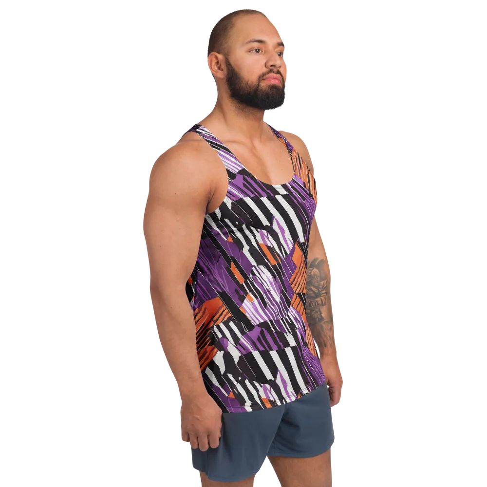 Electric Tigerstripe on Men's Tank Top — Right Front