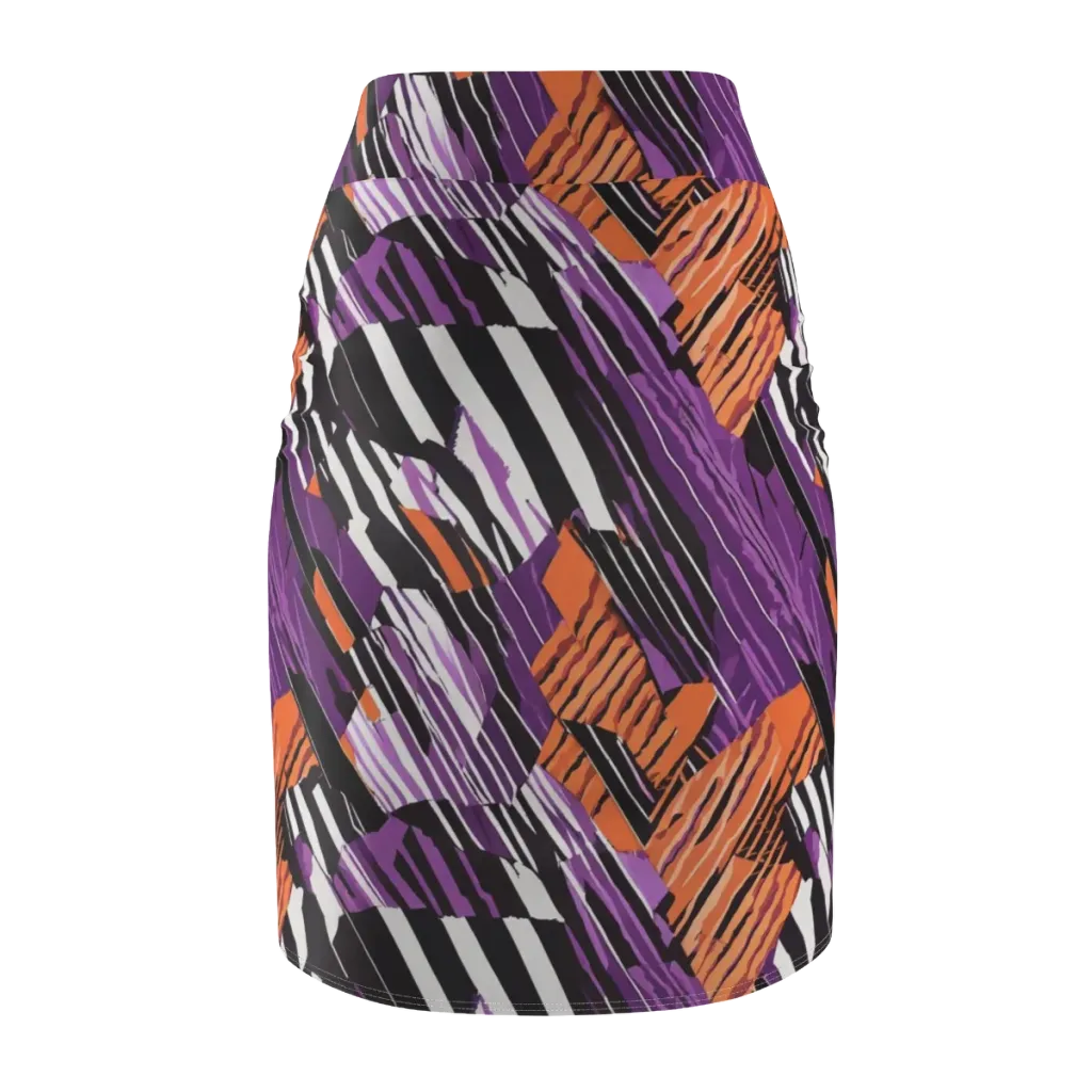 Electric Tigerstripe on Pencil Skirt — Back
