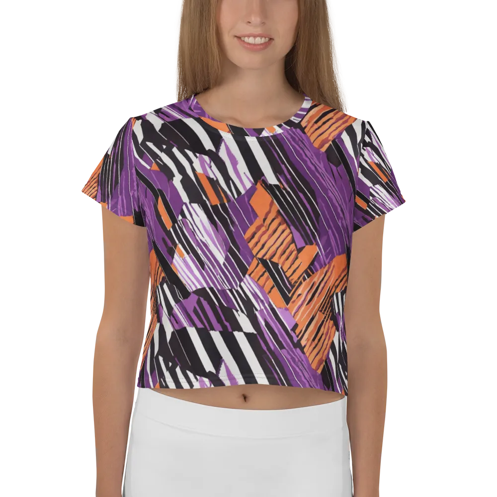 Electric Tigerstripe on Crop Tee — Front