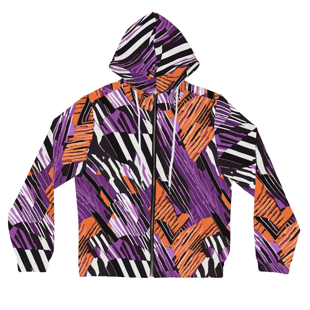 Electric Tigerstripe on Women's Full-Zip Hoodie — Front