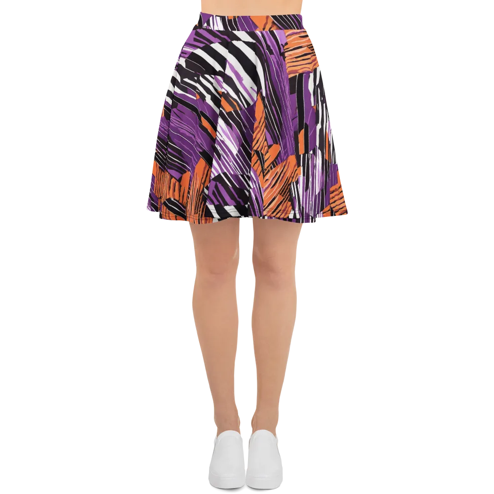 Electric Tigerstripe on Skater Skirt — Front