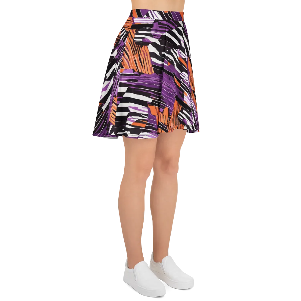 Electric Tigerstripe on Skater Skirt — Right