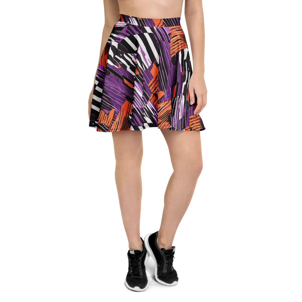 Electric Tigerstripe on Skater Skirt — Front