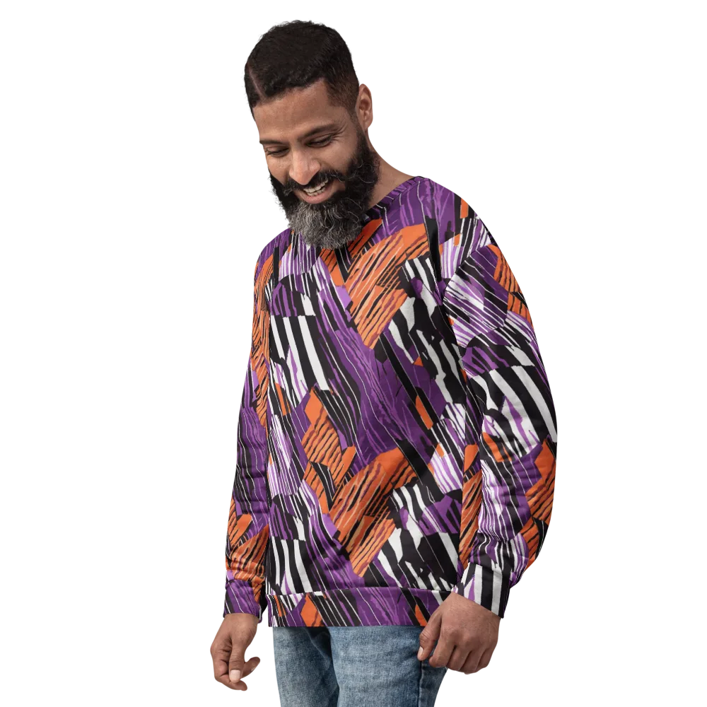 Electric Tigerstripe on Sweatshirt — Left Front