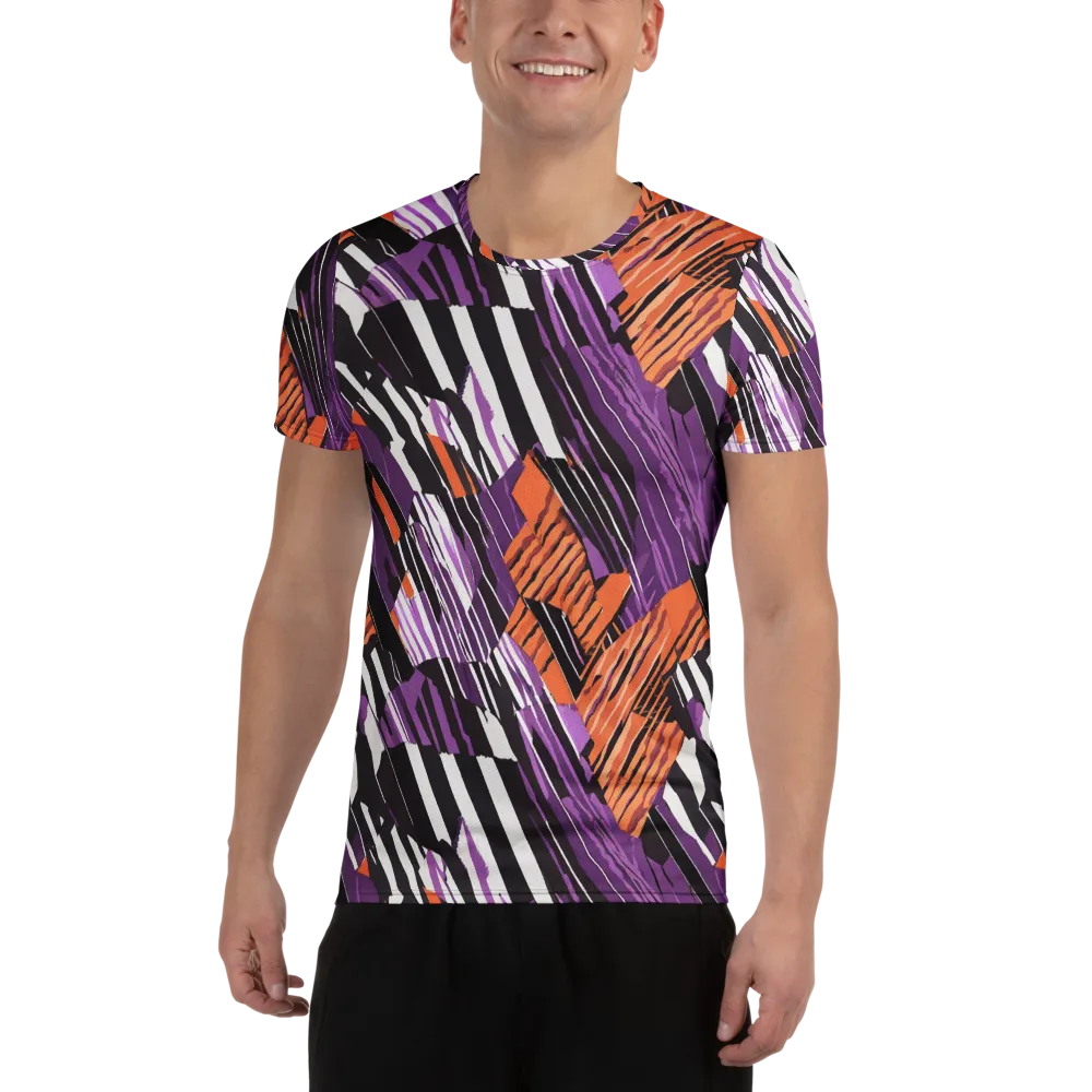 Electric Tigerstripe on Men's Athletic T-Shirt — Front