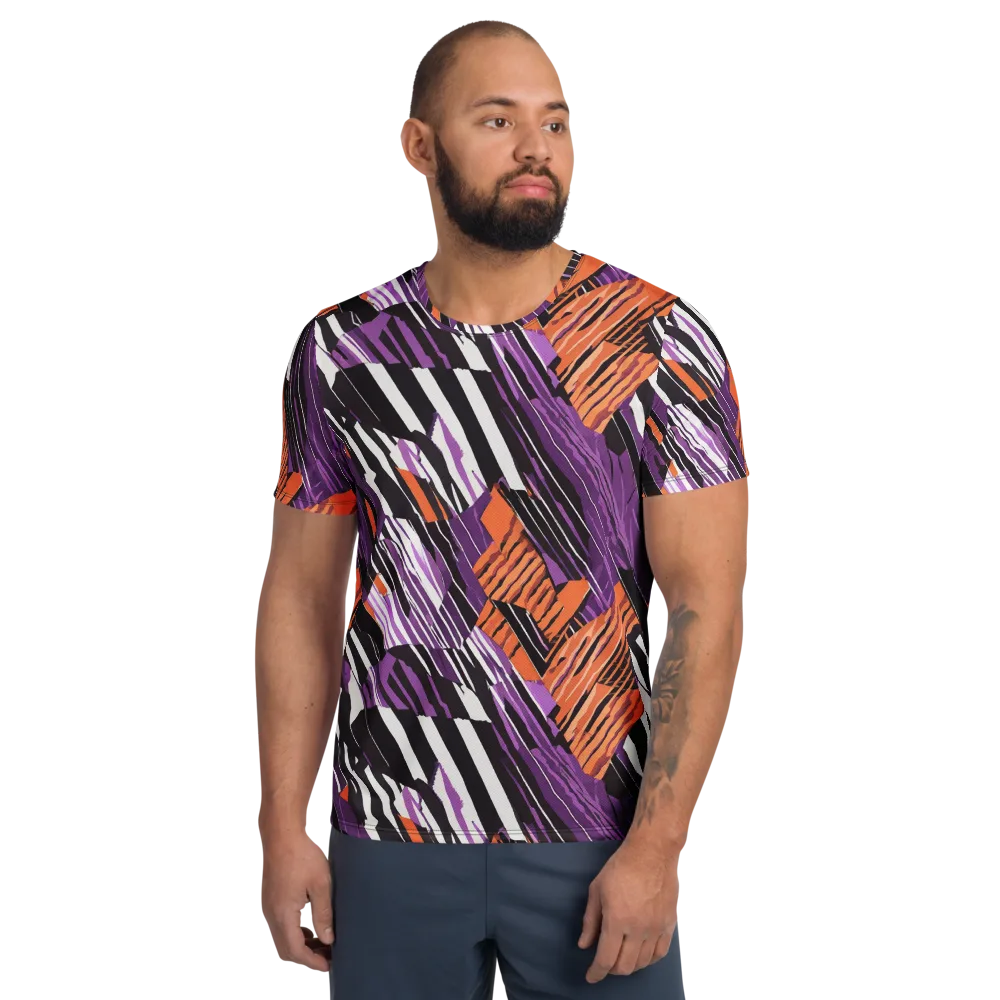 Electric Tigerstripe on Men's Athletic T-Shirt — Front