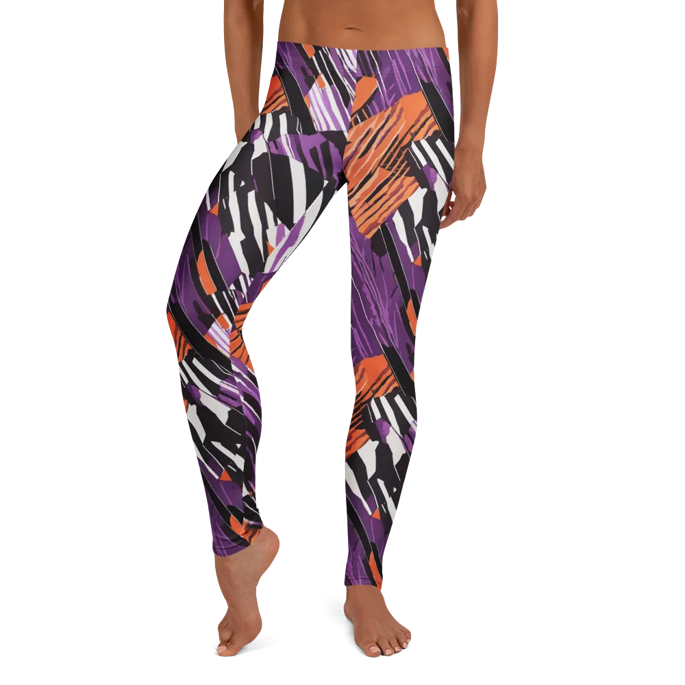 Electric Tigerstripe on Leggings — Front