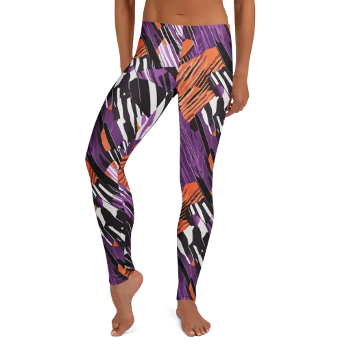 Electric Tigerstripe on a Leggings