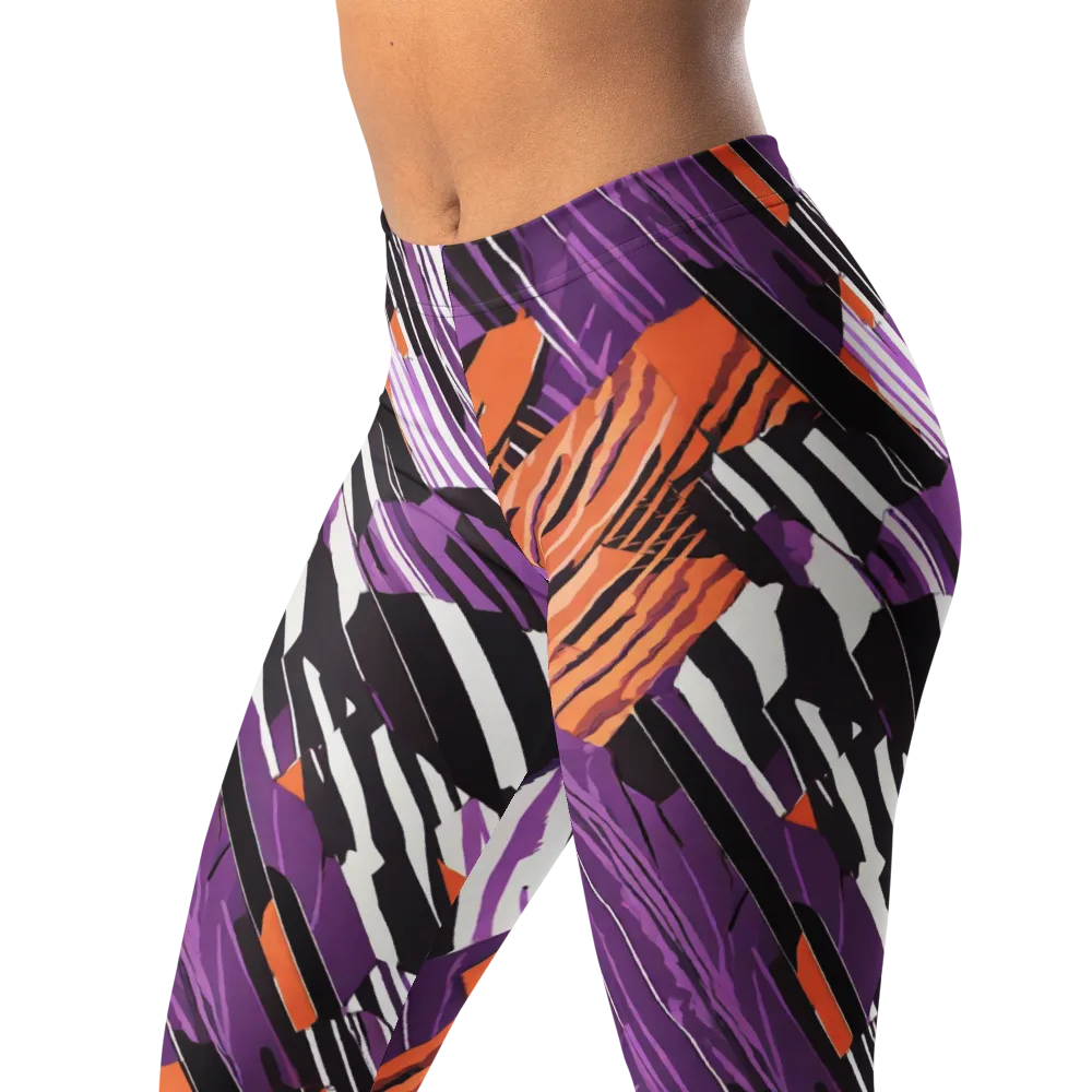 Electric Tigerstripe on Leggings — Left Front